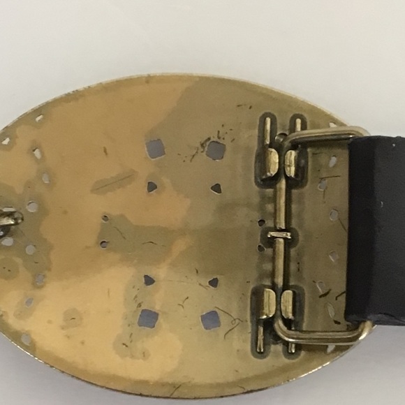 AMIEE LYNN BLACK LEATHER JEWELED BELT M/L - Picture 12 of 15